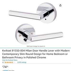 Polished Chrome Kwikset 91550-004 Milan Door Handle